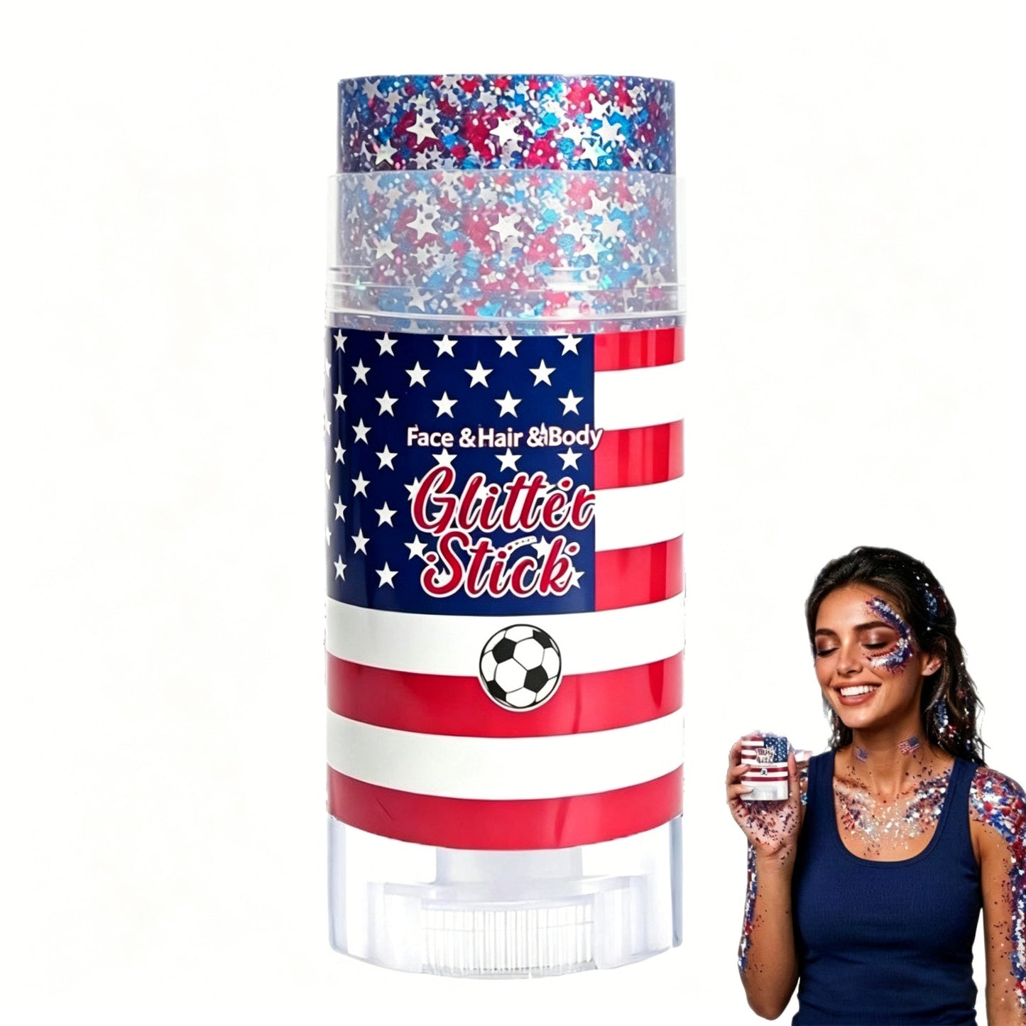 4th of July Glitter Stick 2 Pack