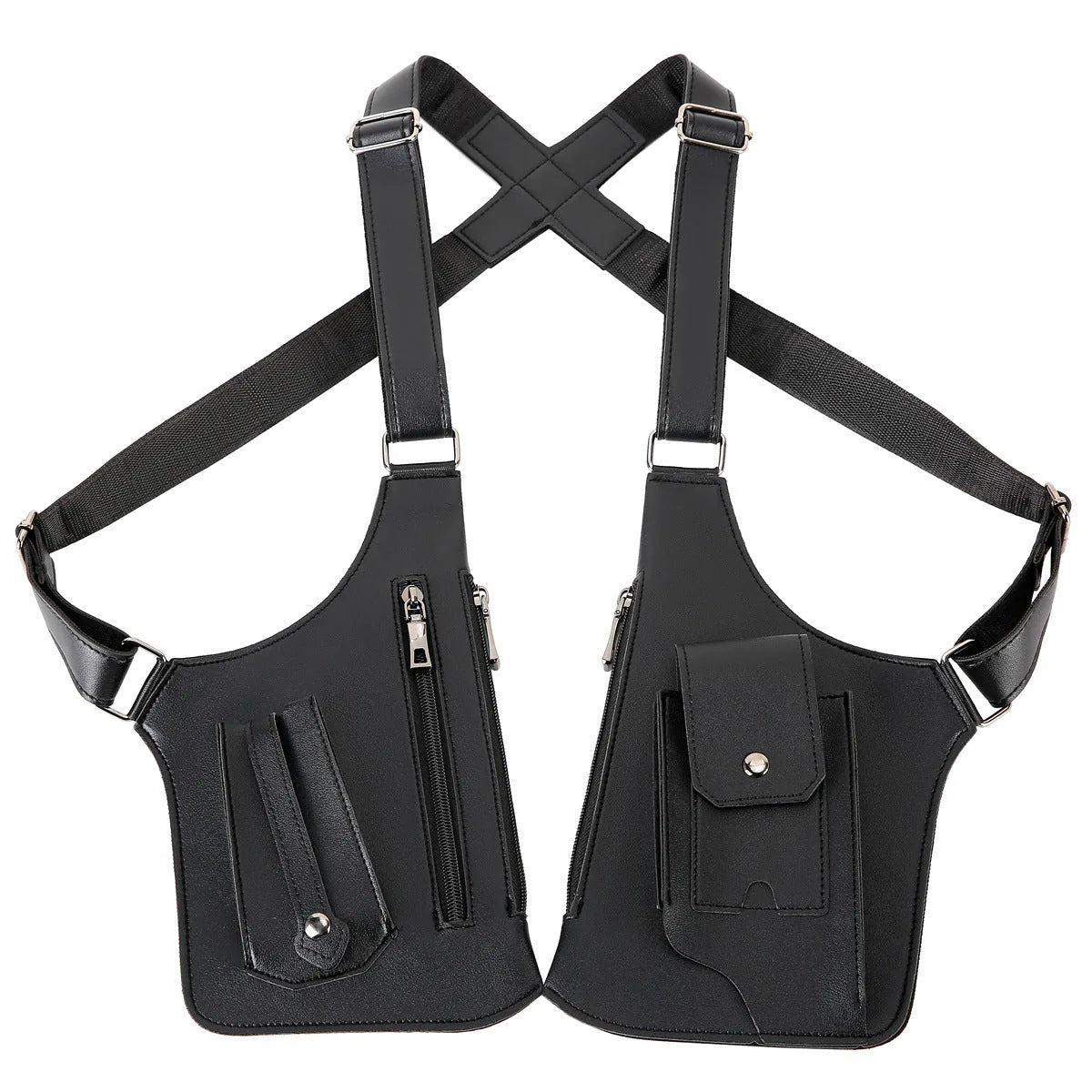 Men's Outdoor Leather Sports Chest Bag