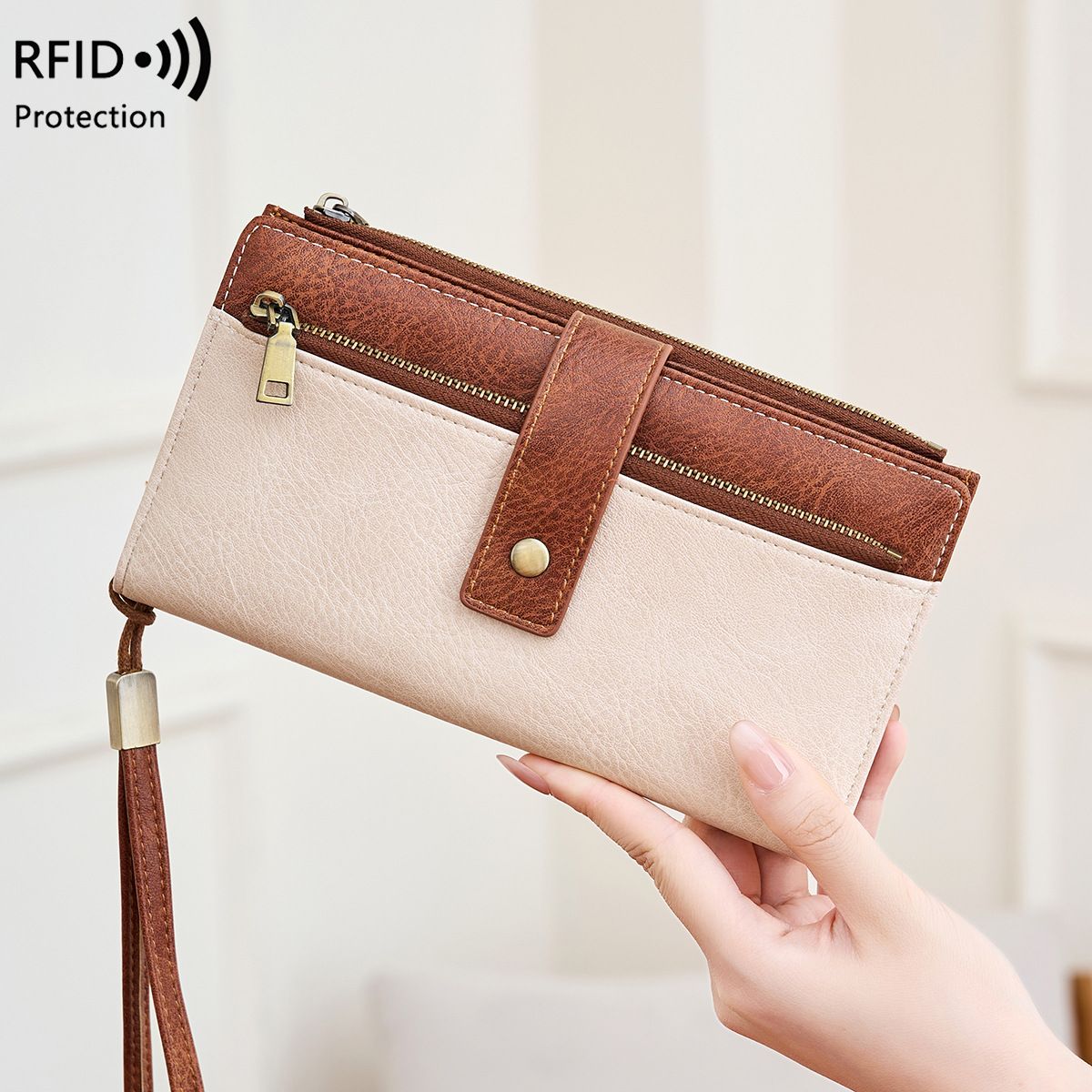 Women's Long RFID-Blocking Multi-Card Wallet