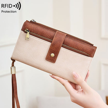 Women's Long RFID-Blocking Multi-Card Wallet