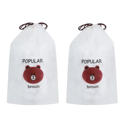 Disposable Elastic Food Covers – 200 Pack