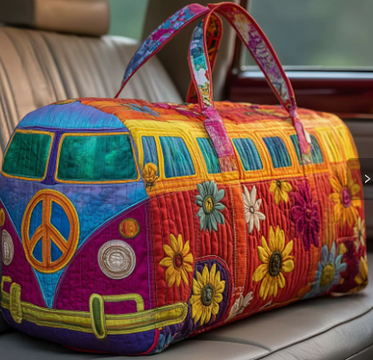 💞LAST DAY 50% OFF ✨ Hippie Journey Quilted Duffle Bag