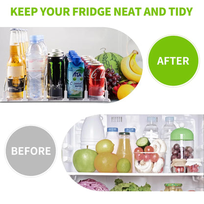 Automatic Refrigerator Drink Pusher Organizer