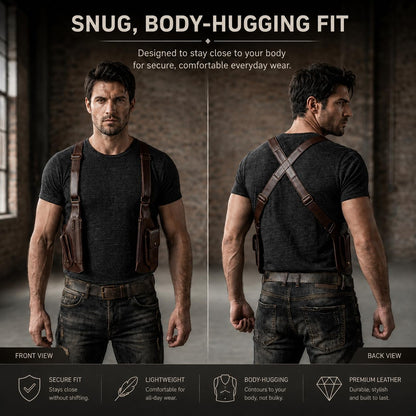 Men's Outdoor Leather Sports Chest Bag
