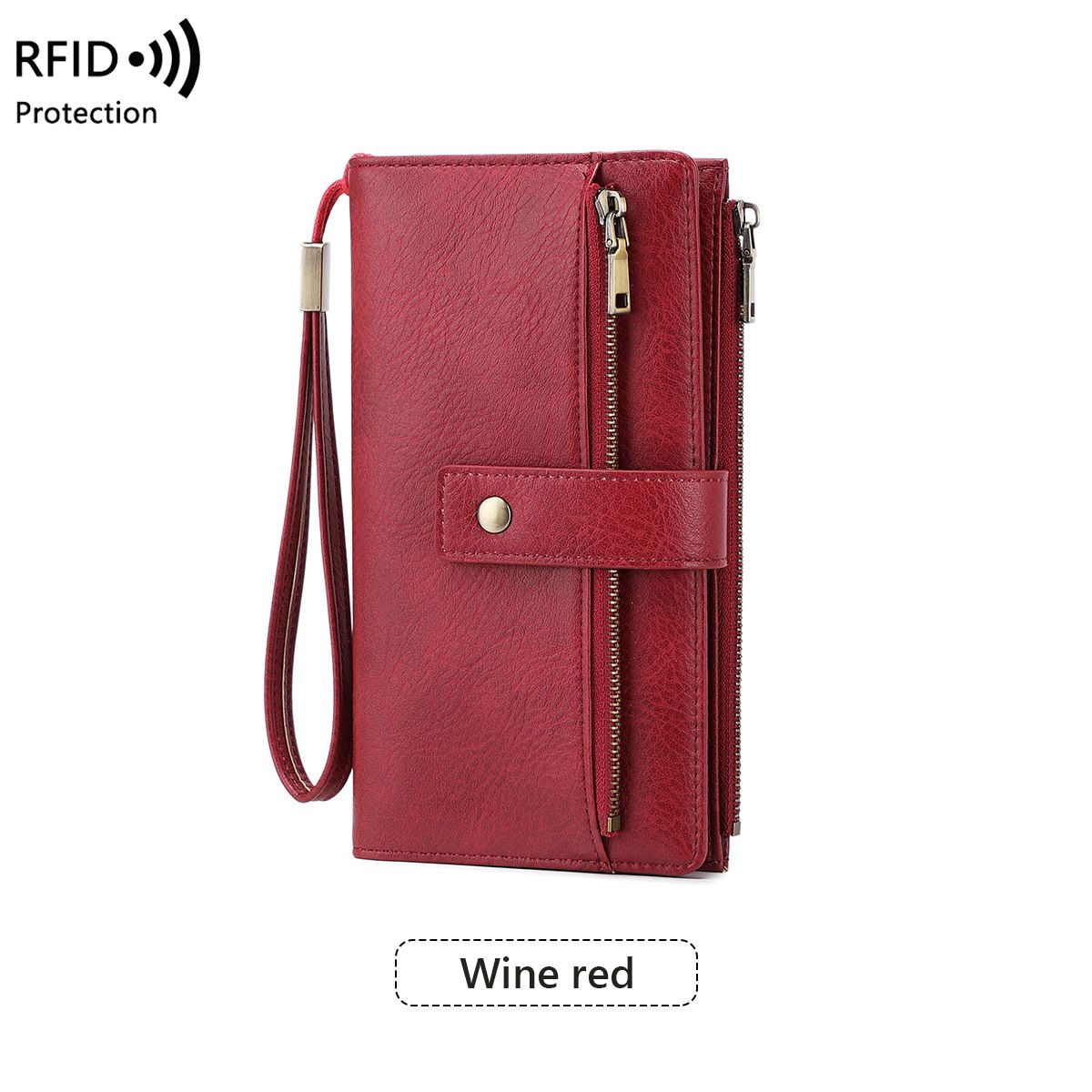 Women's Long RFID-Blocking Multi-Card Wallet