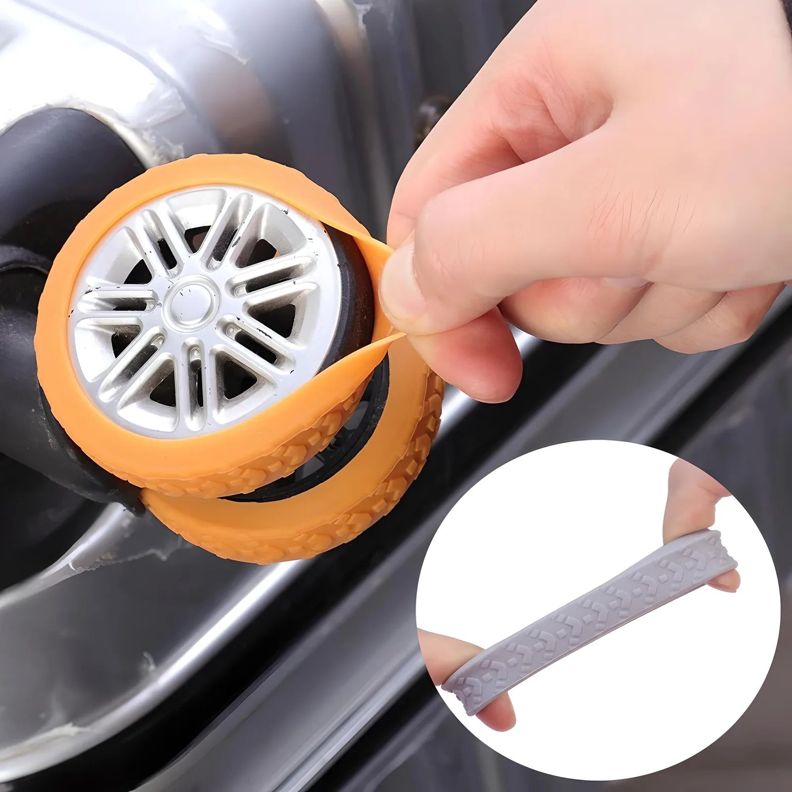 Silicone Luggage Wheel Protector Covers – 8 Pack – product detail 7