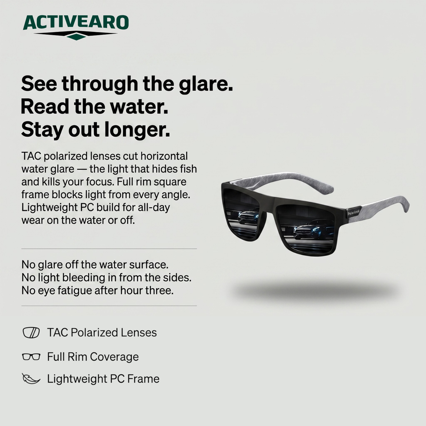 Men's Square Sport Sunglasses – TAC Polarized Full-Rim Lens