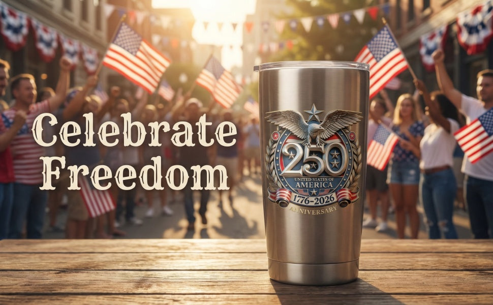 5 Pack USA 250th Anniversary Patriotic Stickers