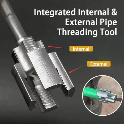 2-in-1 Internal & External Pipe Threading Tool Set