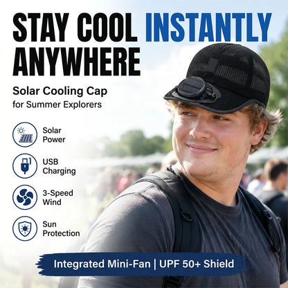 Breathable Solar Cooling Fan Baseball Cap Sun Hat