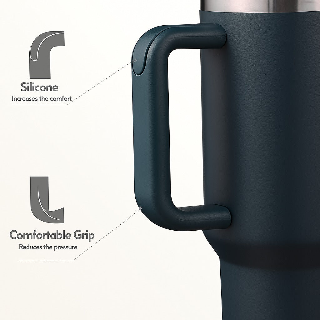 40 Oz Stainless Steel Tumblers with Handle