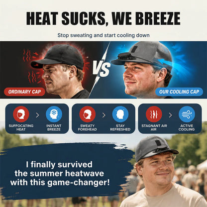 Breathable Solar Cooling Fan Baseball Cap Sun Hat