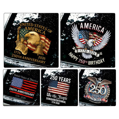 5 Pack USA 250th Anniversary Patriotic Stickers