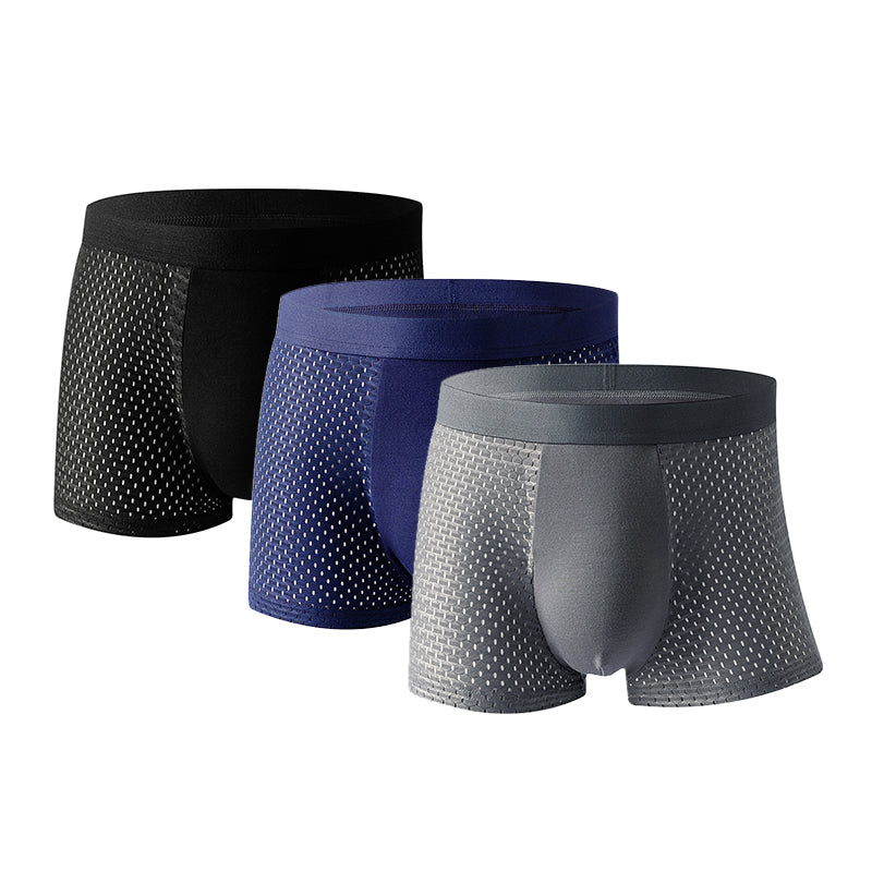 3PCS Bamboo Boxer Shorts for Men