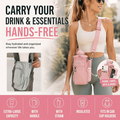 Shoulder Bag with Water Bottle Pocket