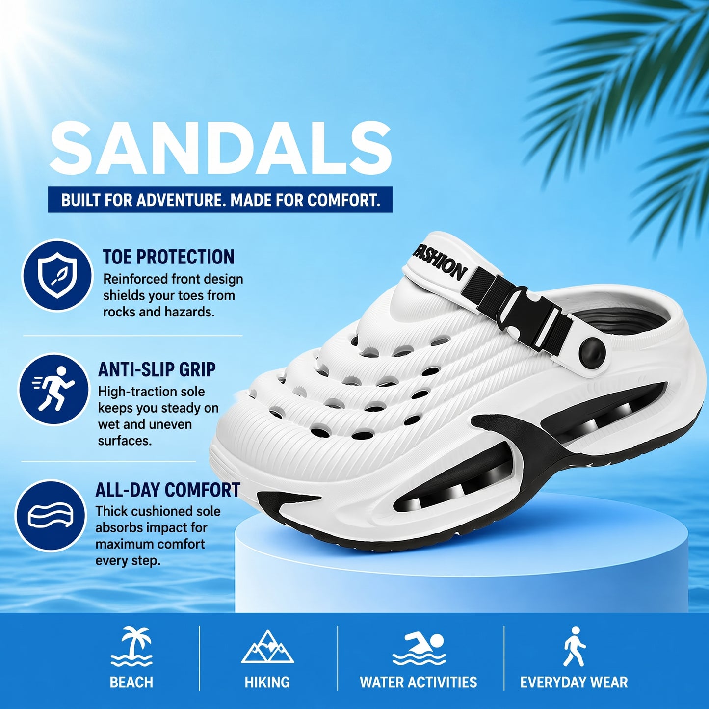 Thick-Soled Two-Way Wear Clogs