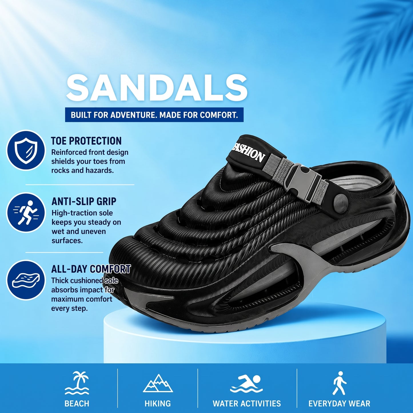 Thick-Soled Two-Way Wear Clogs