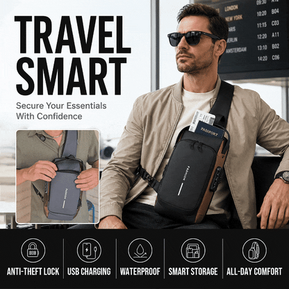 USB Charging Sport Sling Anti-theft Shoulder Bag