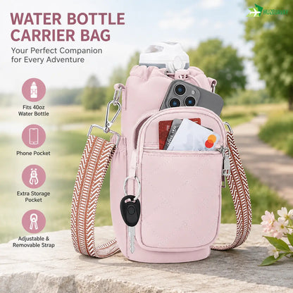 Shoulder Bag with Water Bottle Pocket