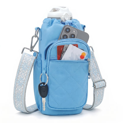 Shoulder Bag with Water Bottle Pocket