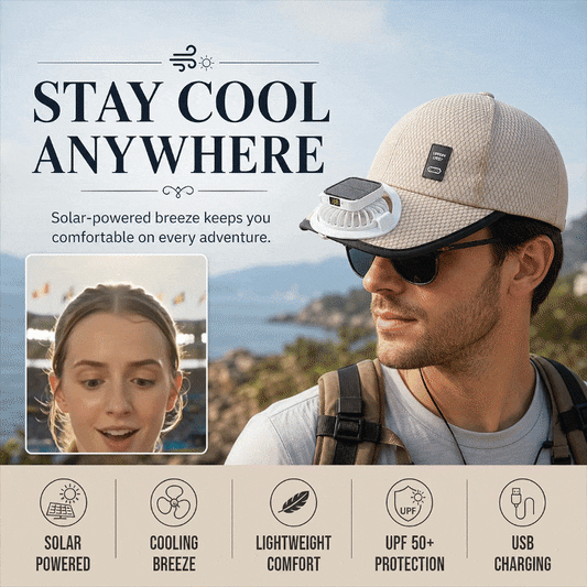 Breathable Solar Cooling Fan Baseball Cap Sun Hat