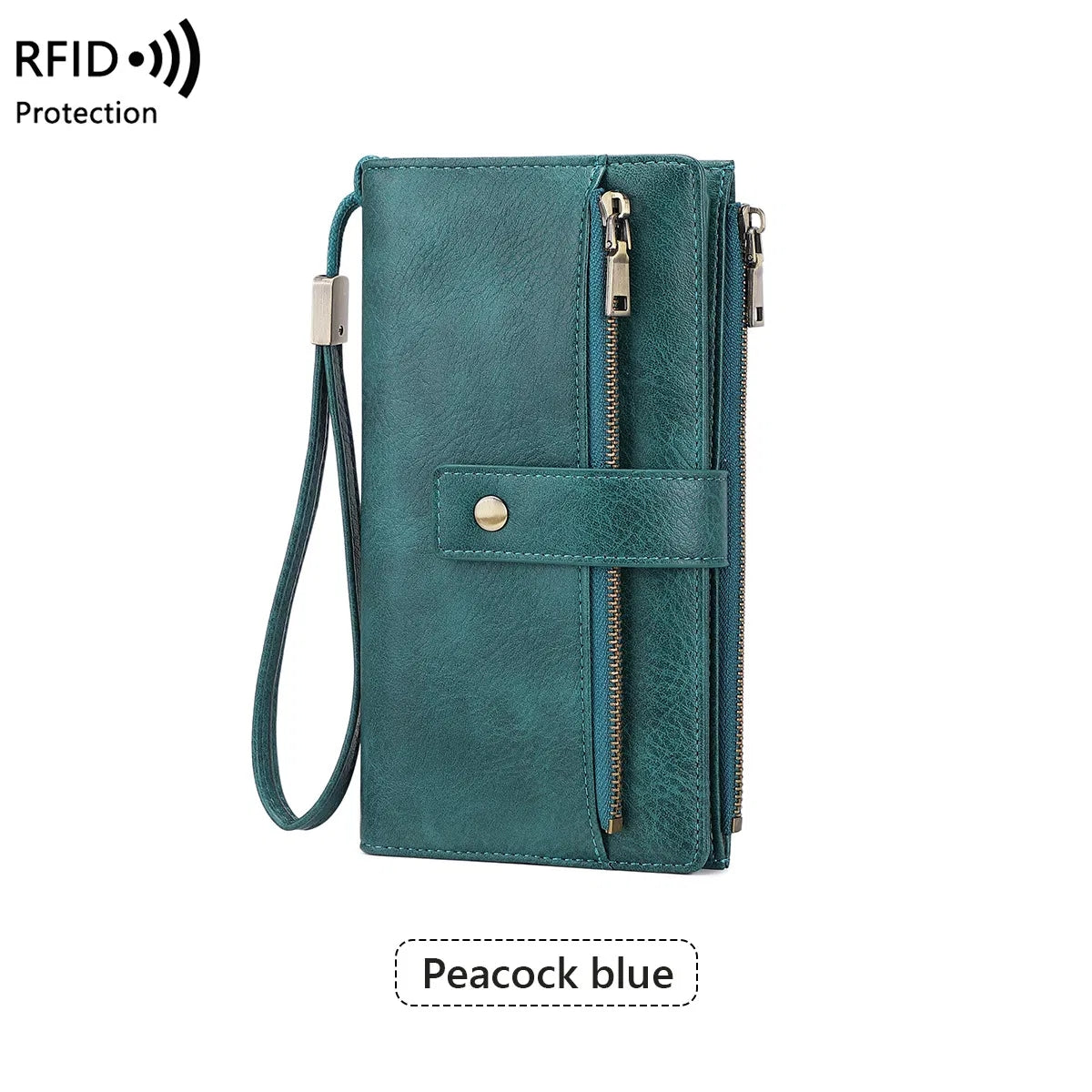 Women's Long RFID-Blocking Multi-Card Wallet