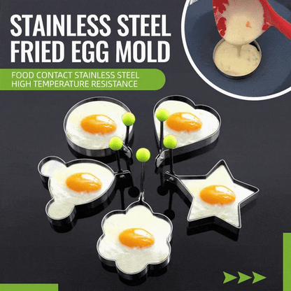 5 Pcs Stainless Steel Fried Egg Moulds