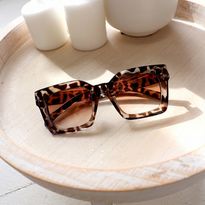 Stylish Oversized Leopard Print Sunglasses 2 Pack