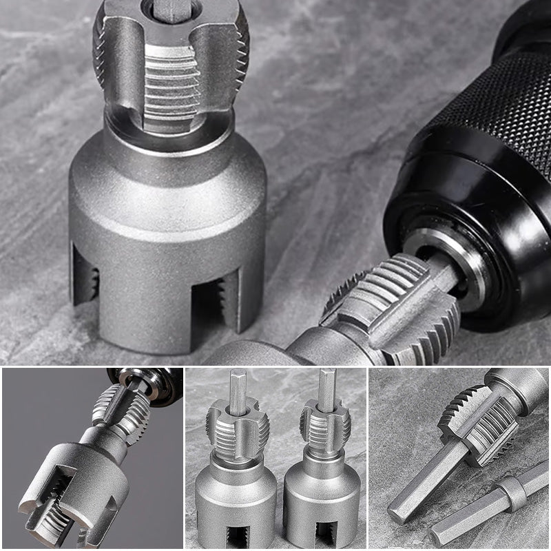 2-in-1 Internal & External Pipe Threading Tool Set