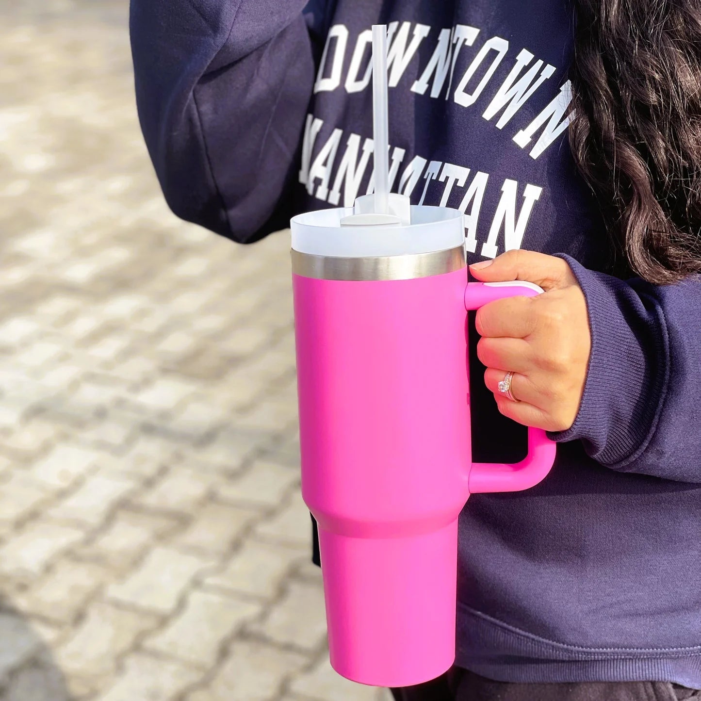 40 Oz Stainless Steel Tumblers with Handle