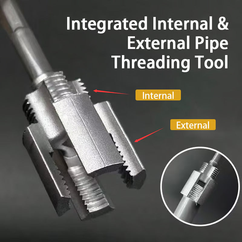 2-in-1 Internal & External Pipe Threading Tool Set