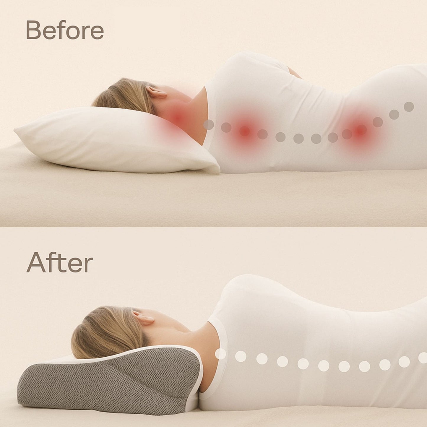 Contour Relief Pillow-Deep Sleep, No Pain