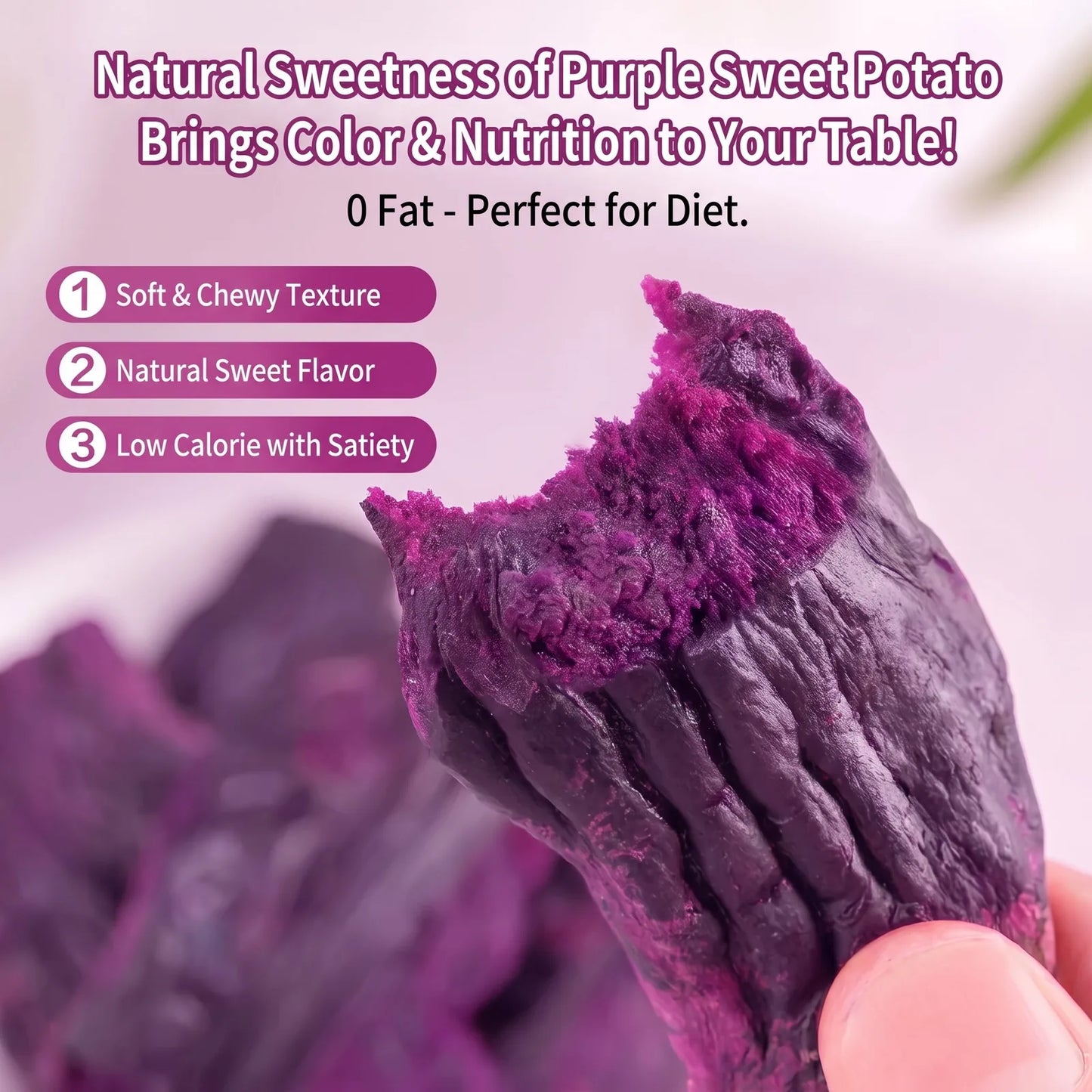 Soft Chewy Purple Sweet Potato Snacks – 500 g