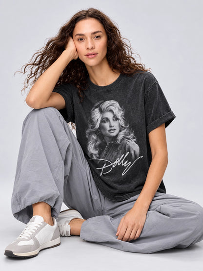 Dolly Parton Portrait Graphic T-Shirt