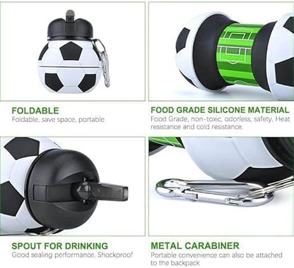 ⚽ Football Water Bottle 18 oz BPA-Free for Boys and Girls Buy 1 Get 1 Free