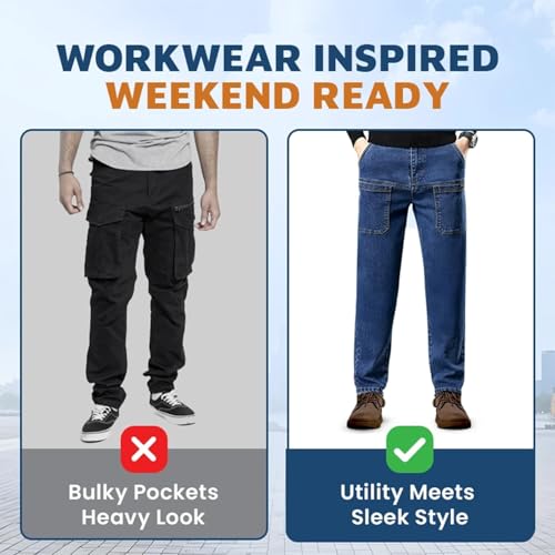 Comfortable Multi-Pocket High Durable Cargo Jeans