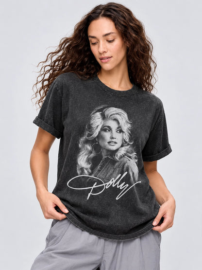 Dolly Parton Portrait Graphic T-Shirt
