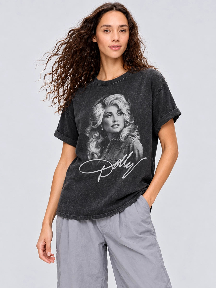 Dolly Parton Portrait Graphic T-Shirt