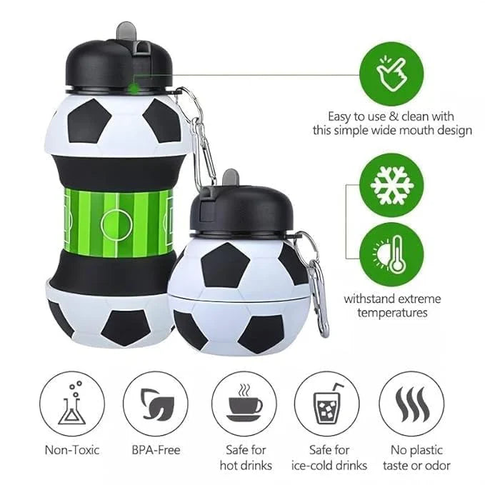 ⚽ Football Water Bottle 18 oz BPA-Free for Boys and Girls Buy 1 Get 1 Free