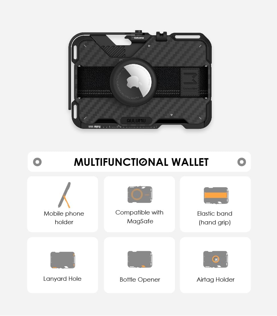 Multi-Tool Magnetic Metal Wallet | Frosted Cover | MagSafe
