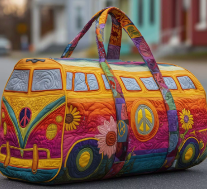 💞LAST DAY 50% OFF ✨ Hippie Journey Quilted Duffle Bag