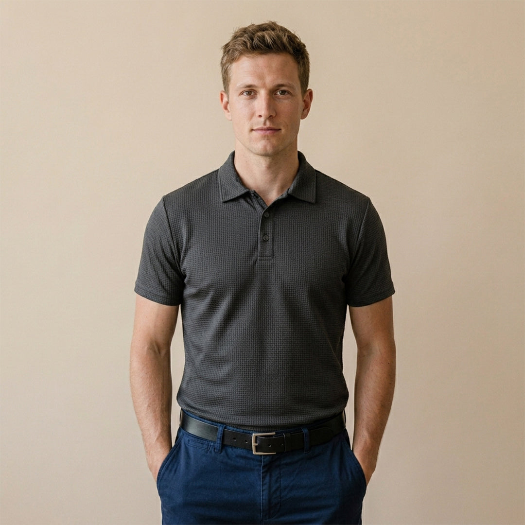 Men's Ice Silk Mesh Polo Shirt