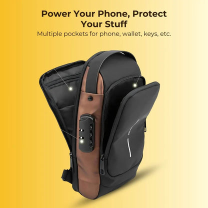USB Charging Sport Sling Anti-theft Shoulder Bag