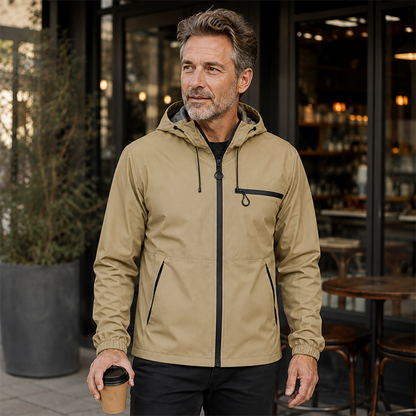 Men’s Waterproof Packable Hooded Shell Jacket