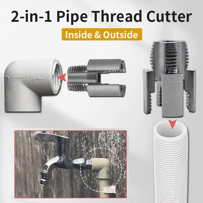 2-in-1 Internal & External Pipe Threading Tool Set