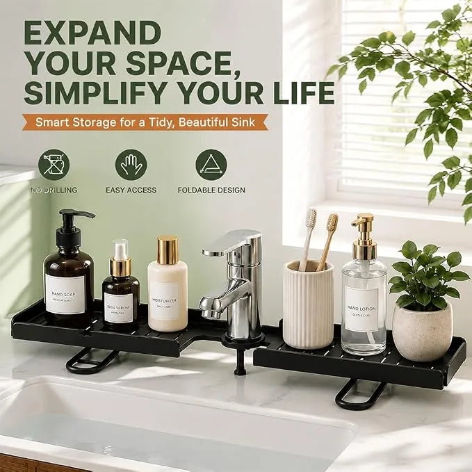 50 cm Foldable Countertop and Cabinet Organizer Rack
