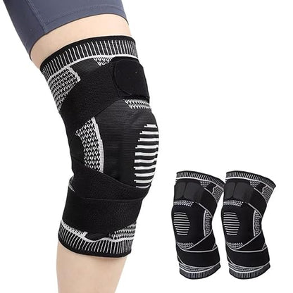 Compression Support Strap, Breathable Meniscus Knee Brace for Running Joint Protection Sold as one pair (2 pieces)