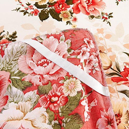 Floral Ruffled Bed Skirt Set with 2 Pillowcases