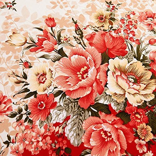 Floral Ruffled Bed Skirt Set with 2 Pillowcases