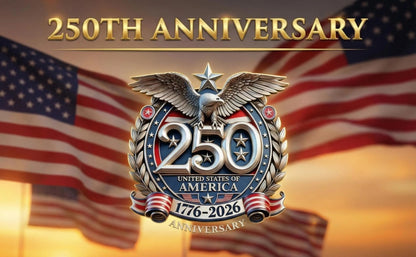 5 Pack USA 250th Anniversary Patriotic Stickers